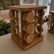 Wooden & Glass Spices Set 12 pieces with Wooden Stand